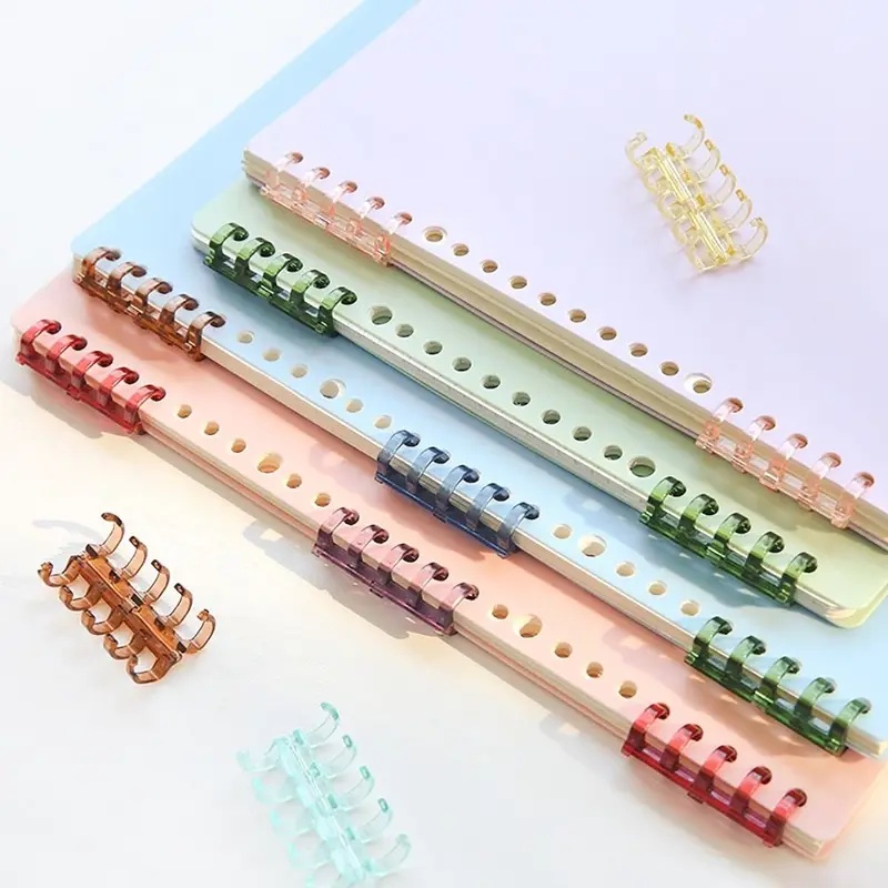 Binding Comb Plastic - 10/40 Stück Binderinge, Schnappringe, Lernkarten, A4,