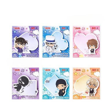 Memo Pad Sticky - Detektiv Conan Haftnotizen im Cartoon-Stil, Niedliche