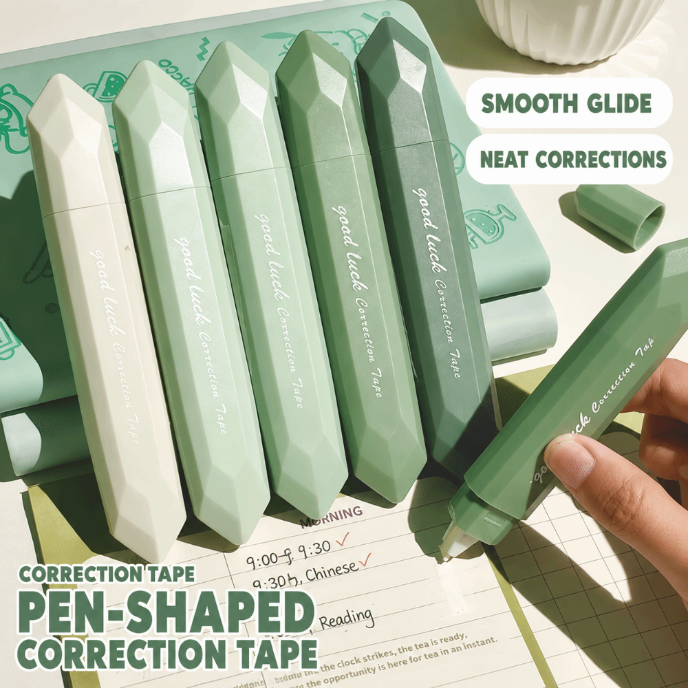 Correction Tape Roller - 5 Stück Original Papier-Farbkorrekturband in Stiftform,