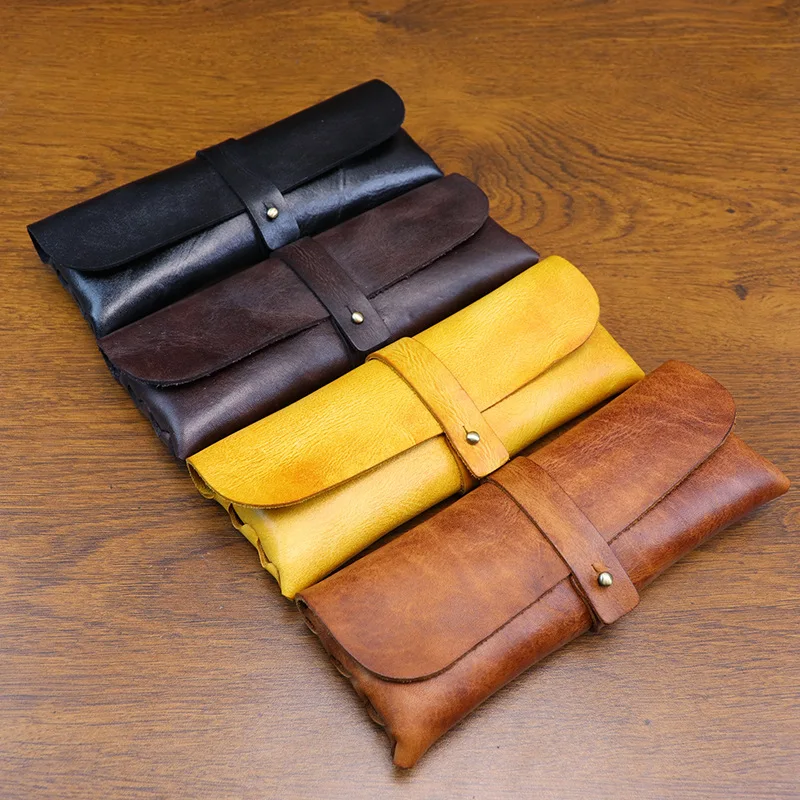 Tan Stationery & Office Supply - Ins Retro-Lederetui im koreanischen Stil, einfaches