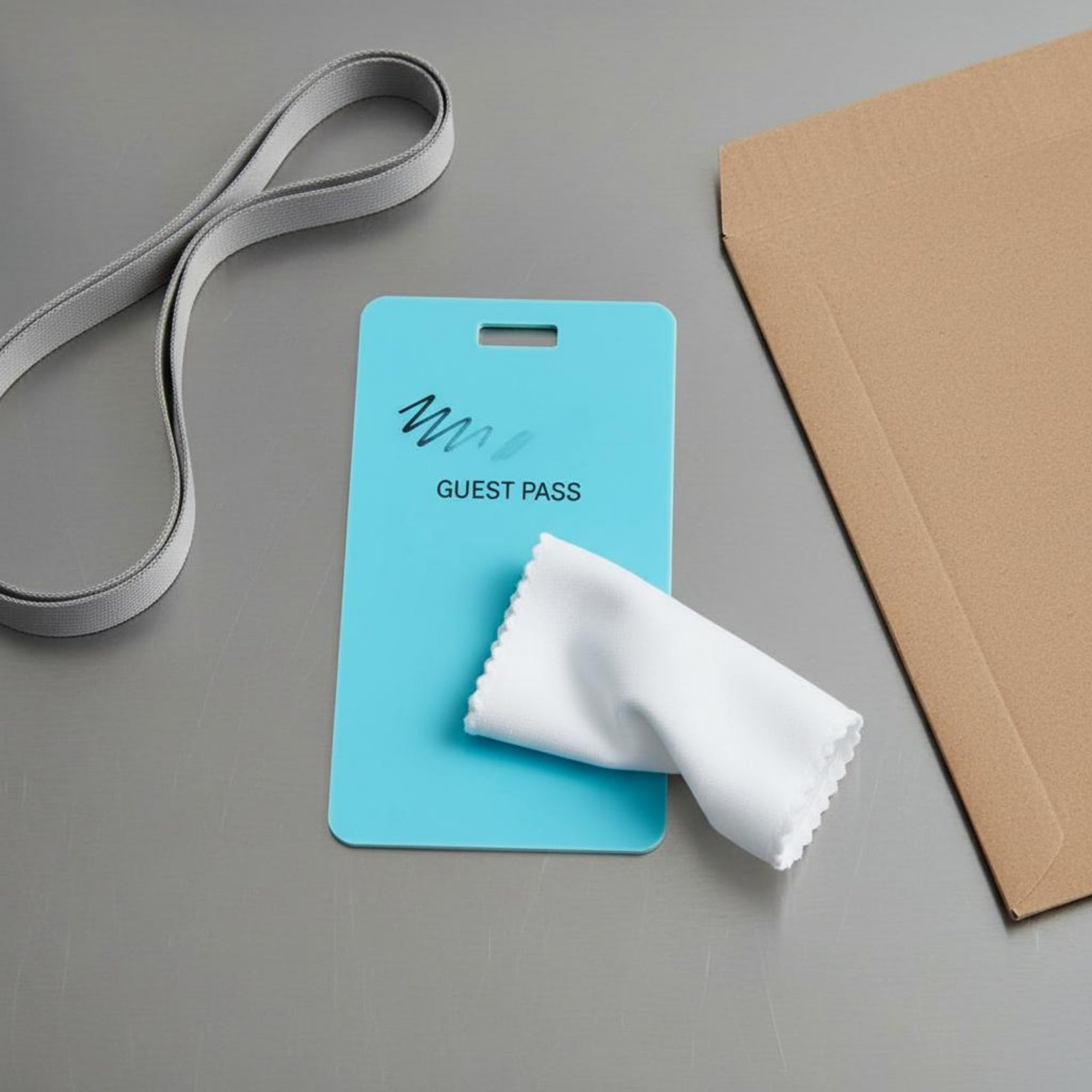 Memo Pad Sticky - Abwischbares Silikon-Notizblatt für Ausweise, einfach zu