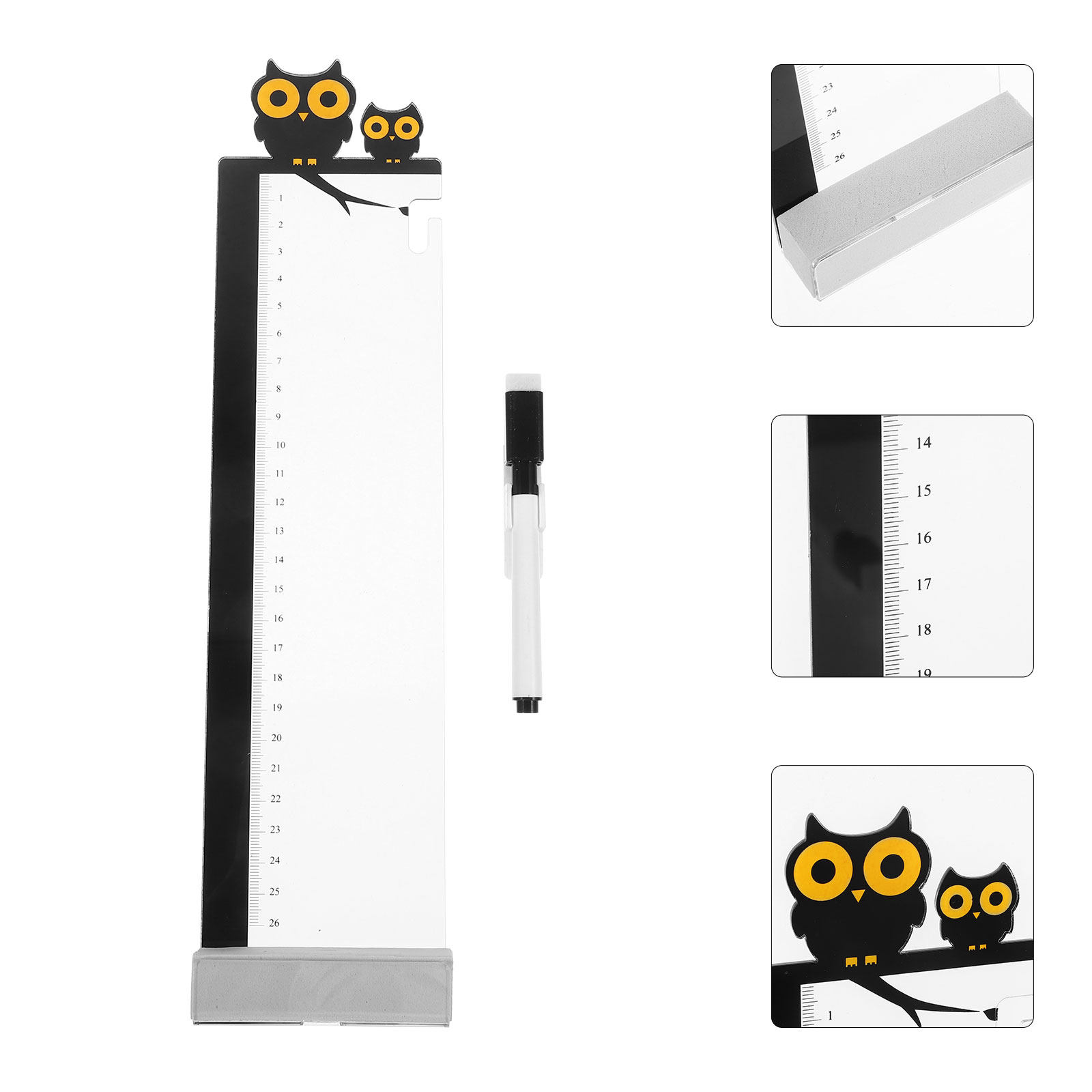 Memo Pad Sticky - 2 Stück Acryl-Monitor-Seiten-Nachrichtentafel, selbstklebender Notizblock für