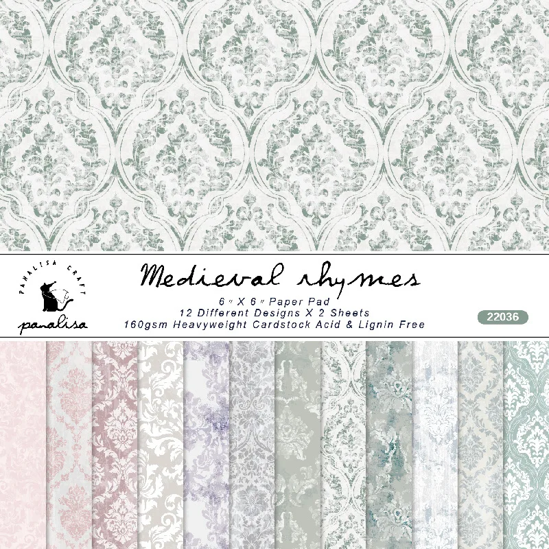 Cardstock Paper Pack - 12 Blatt Barock muster Sammelalbum Papier