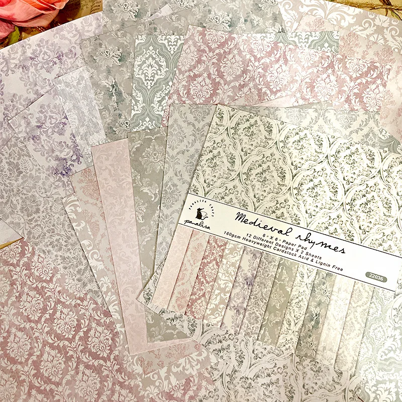 12 Blatt Barock muster Sammela – Cardstock Paper Pack Bewertung und Preis