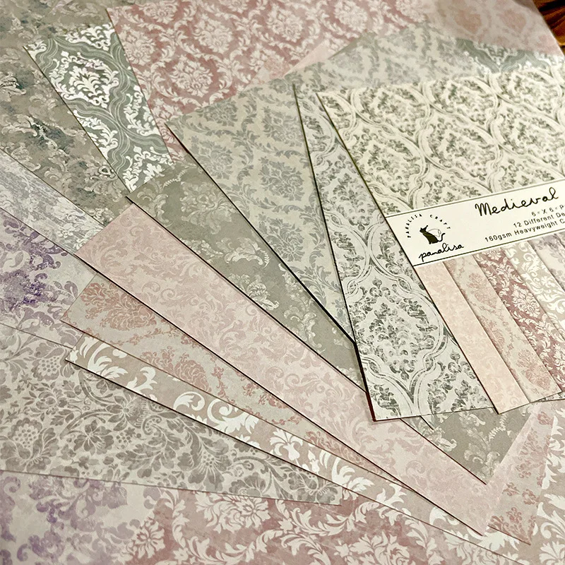 12 Blatt Barock muster Sammela – Cardstock Paper Pack Bewertung und Preis
